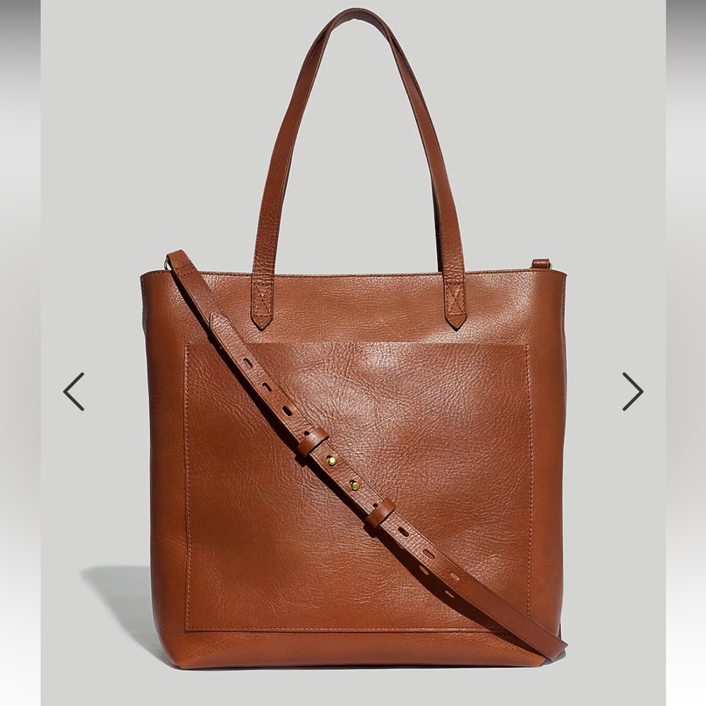 Madewell medium transport tote saddle leather BNWT